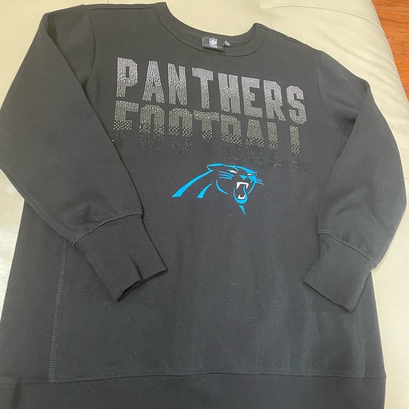 Rare Women's NFL Carolina Panthers Glitter Sweatshirt, Size Small - Picture 7 of 8